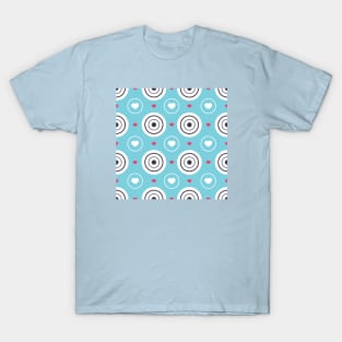 Circles__and_WhiteHeartsPattern T-Shirt